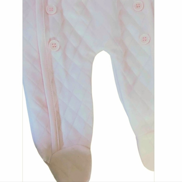 NWT Badgley Mischka Light Pink Quilted Kids Pram ~0-3M - Picture 3 of 3